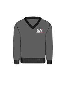 Grey V Neck Jumper